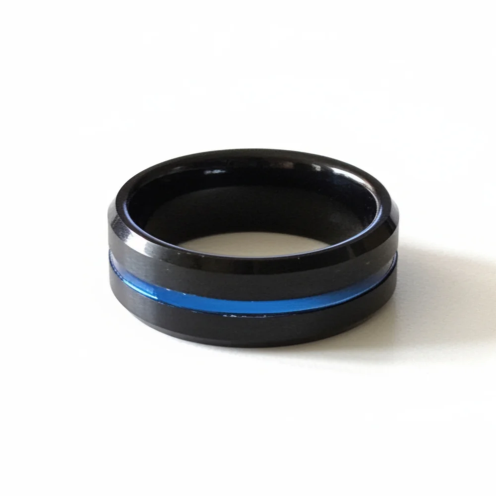Black and Blue Men's Ring